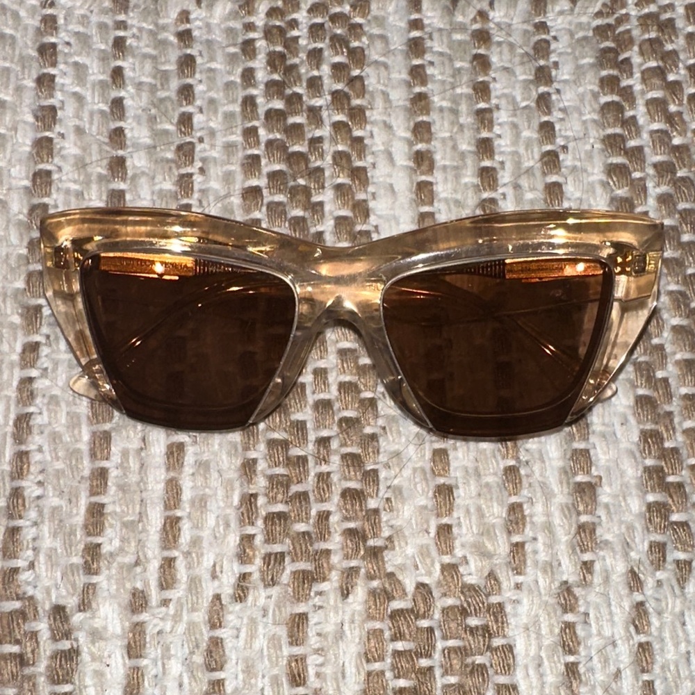 Bottega Veneta Gold and Brown Sunglasses - authentic